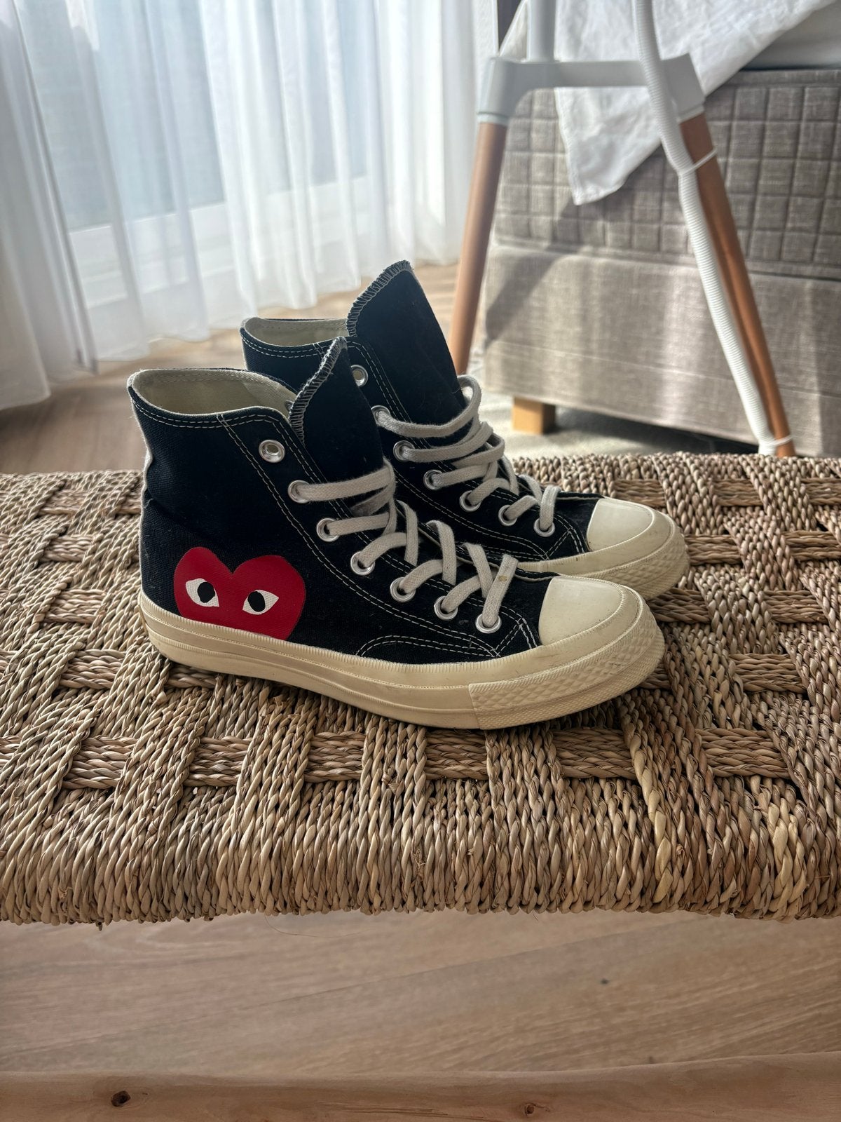 Comme des Garçons PLAY x Converse Chuck 70 High, Kleding | Dames, Verzenden, Zo goed als nieuw, Zwart, Sneakers of Gympen