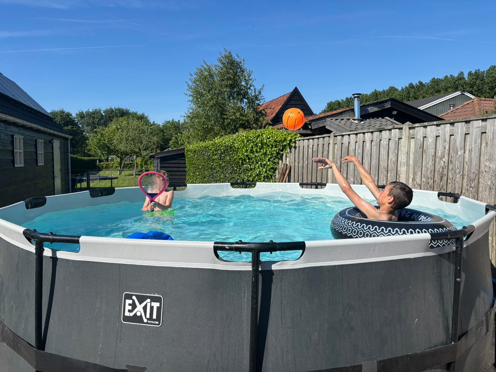 Zwembad exit 427x122 zwart, Ophalen, 80 tot 120 cm, Rond, 300 cm of meer
