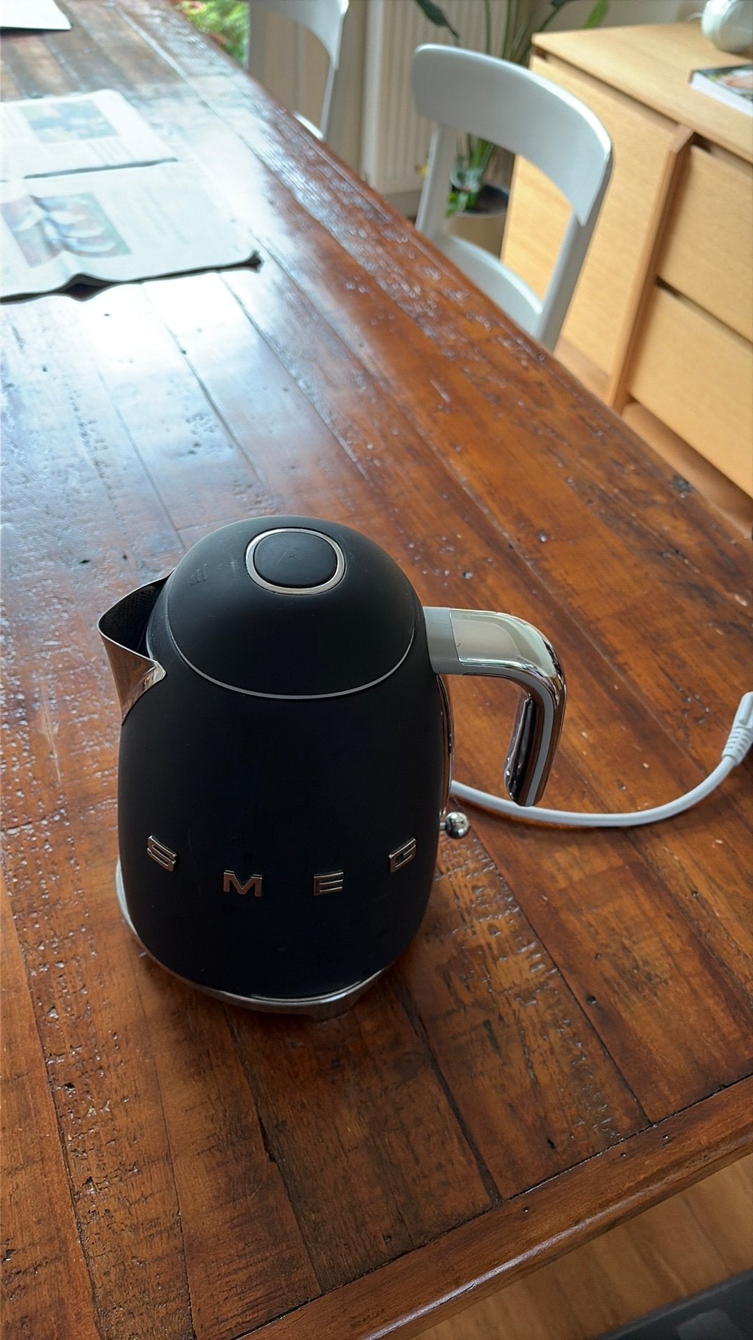 Smeg waterkoker, 1 tot 2 liter, Ophalen of Verzenden, Gebruikt
