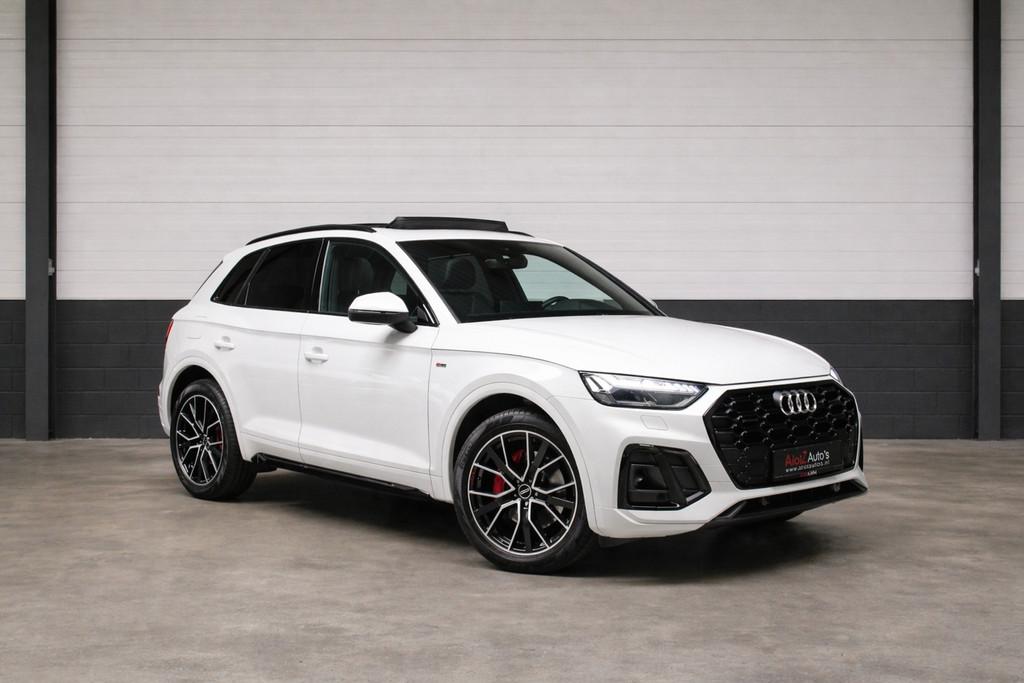 Audi Q5 55 TFSI e S Line l B&O Matrix Pano Keyless Trekhaak, Automaat, Gebruikt, 4 cilinders, Wit