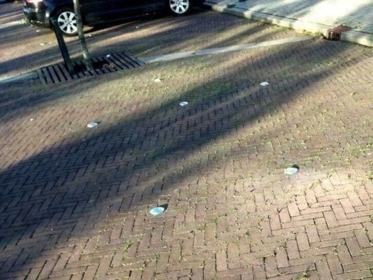 6x metalen RVS markeernagels wegpunaises doorsnede 16 cm, Keramiek, Nieuw, Ophalen of Verzenden, Minder dan 5 m²
