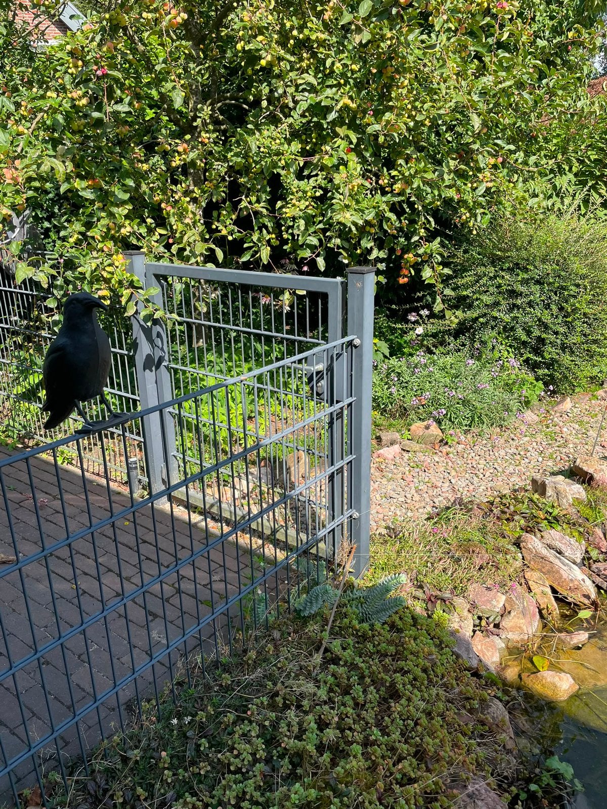 12 meter ABC hekwerk “ poortje” en palen en benodigdheden, Tuin en Terras, Ophalen, Met poort, Gebruikt, Dubbelstaafmat hekwerk