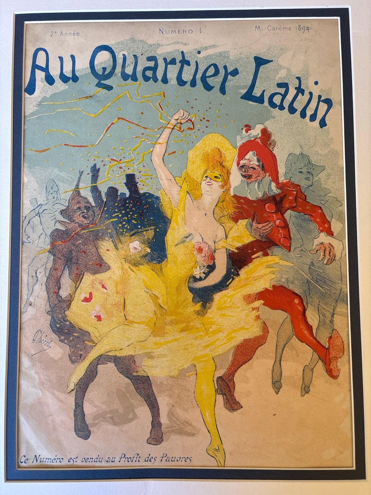 Originele lithografie Au Quartier Latin, compleet tijdschrif, Ophalen of Verzenden