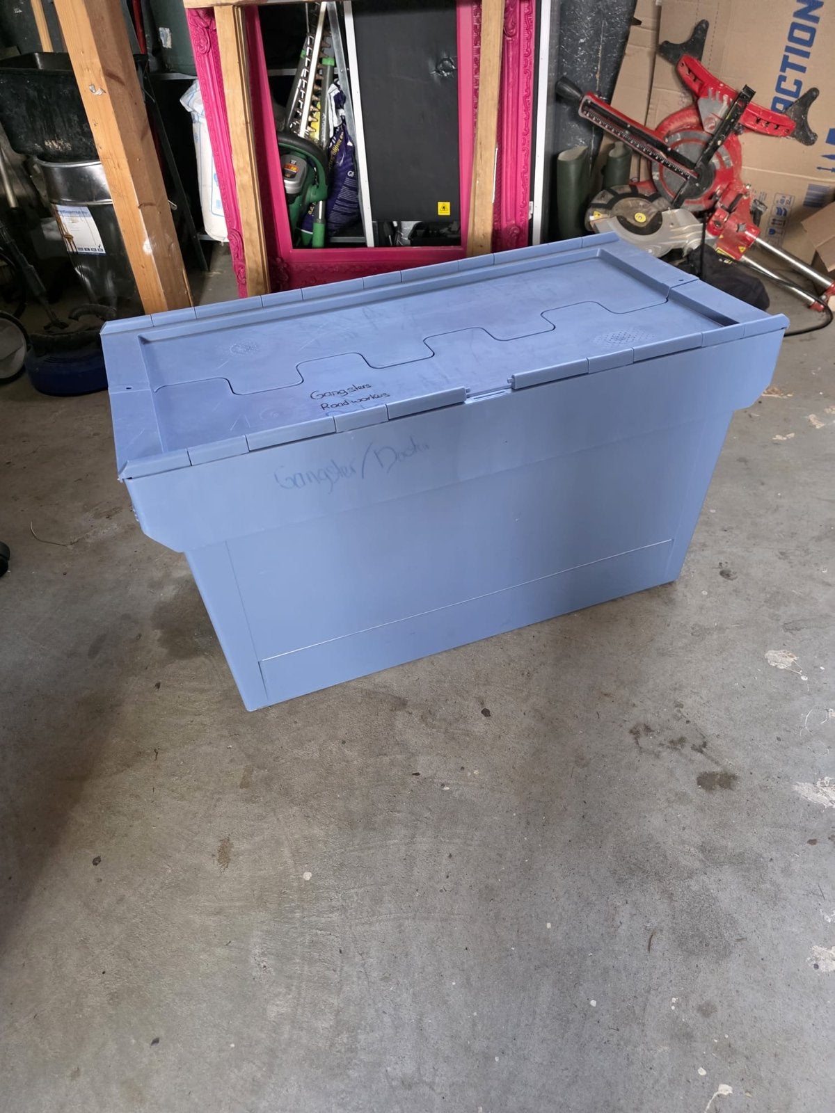 Stevige stapelbare opbergbak met deksel, Ophalen, Gebruikt, 40 tot 60 cm, Bak of Kist