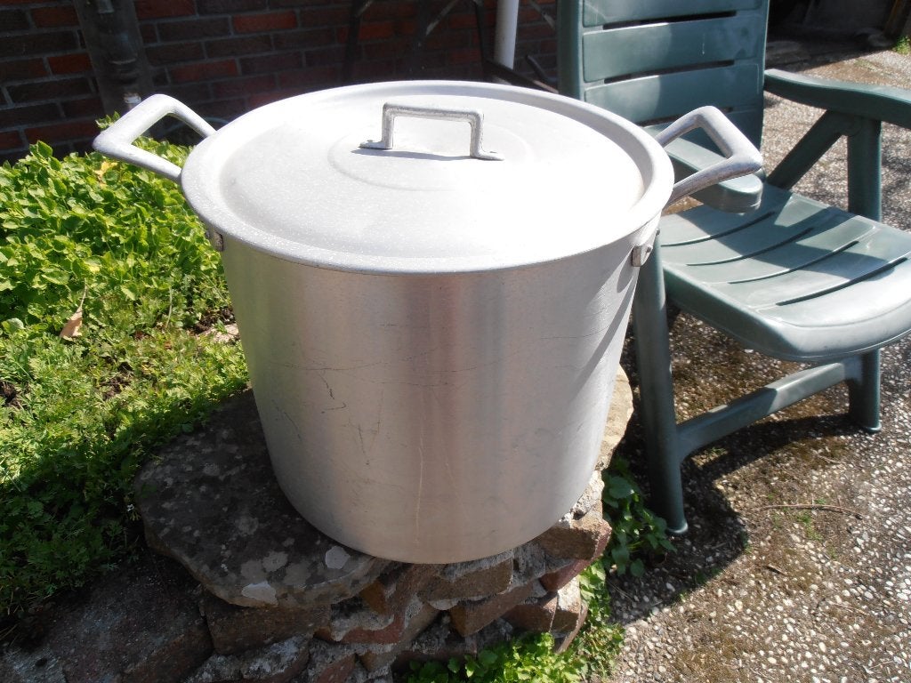 Antieke aluminium wasketel te koop, Ophalen