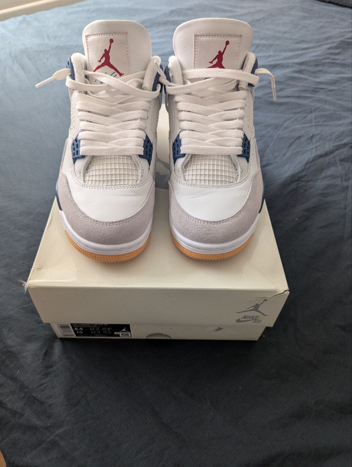 Nike SB x Air Jordan 4 Retro  - Maat 42, Kleding | Heren, Schoenen, Wit, Nike, Nieuw, Ophalen of Verzenden