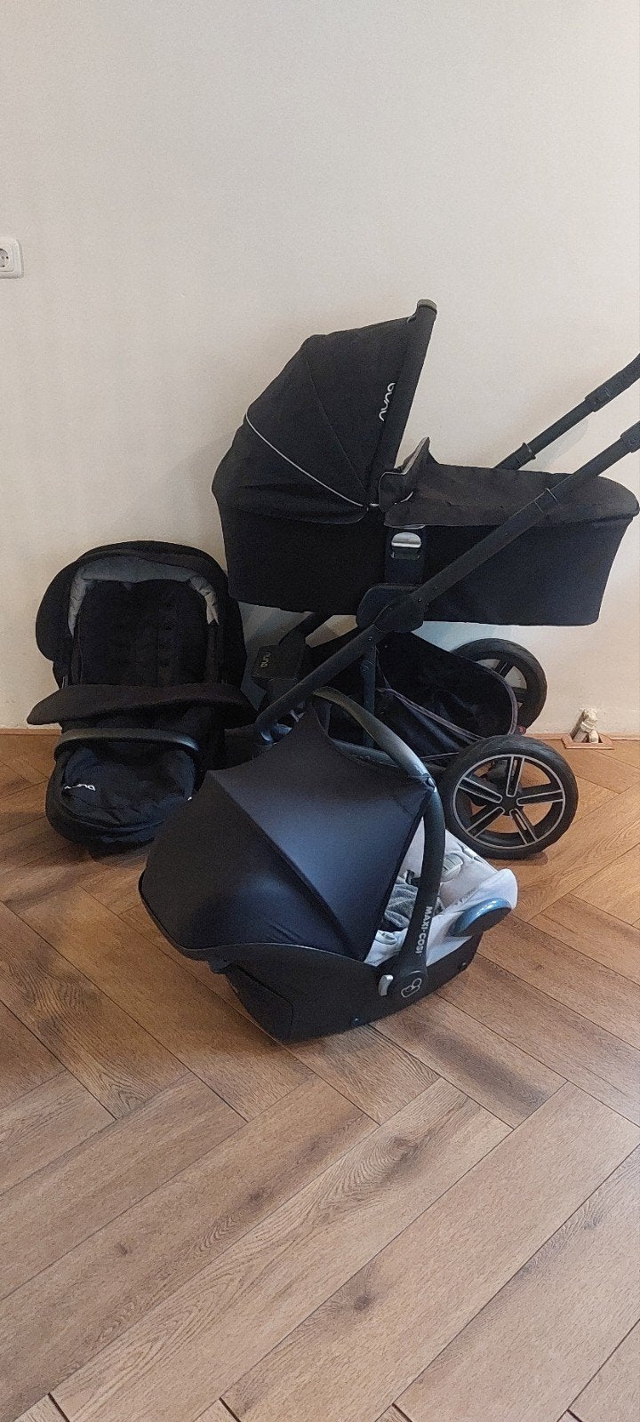 Nuna Mixx kinderwagen set met Maxi-Cosi - Zwart, Overige merken, Gebruikt, Ophalen of Verzenden, Combiwagen