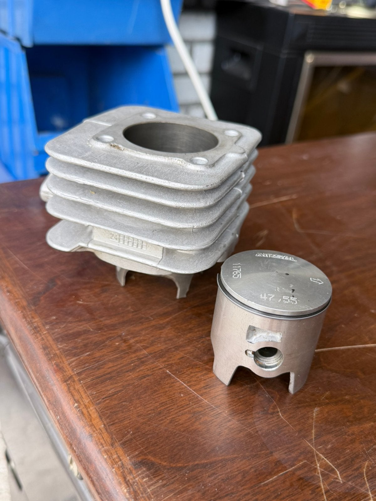 Airsal 70cc aluminium cilinderset Piaggio AC - ZGAN, Ophalen of Verzenden, Zo goed als nieuw, Cilinder, Piaggio