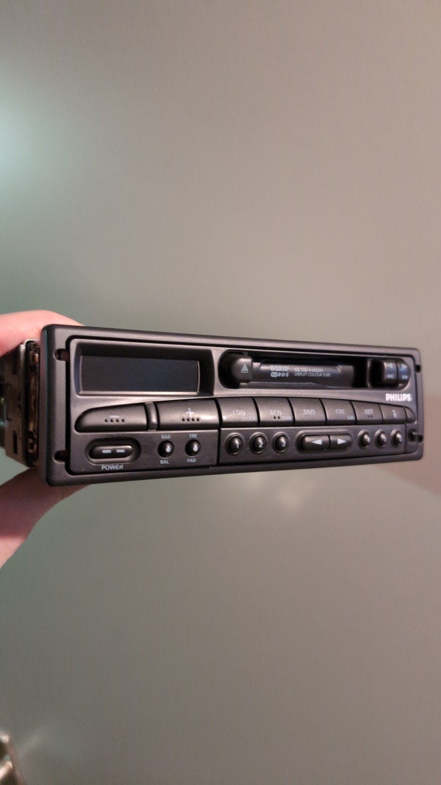 Philips EC328 cassette deck 1DIN vimtage radio, Ophalen of Verzenden, Gebruikt