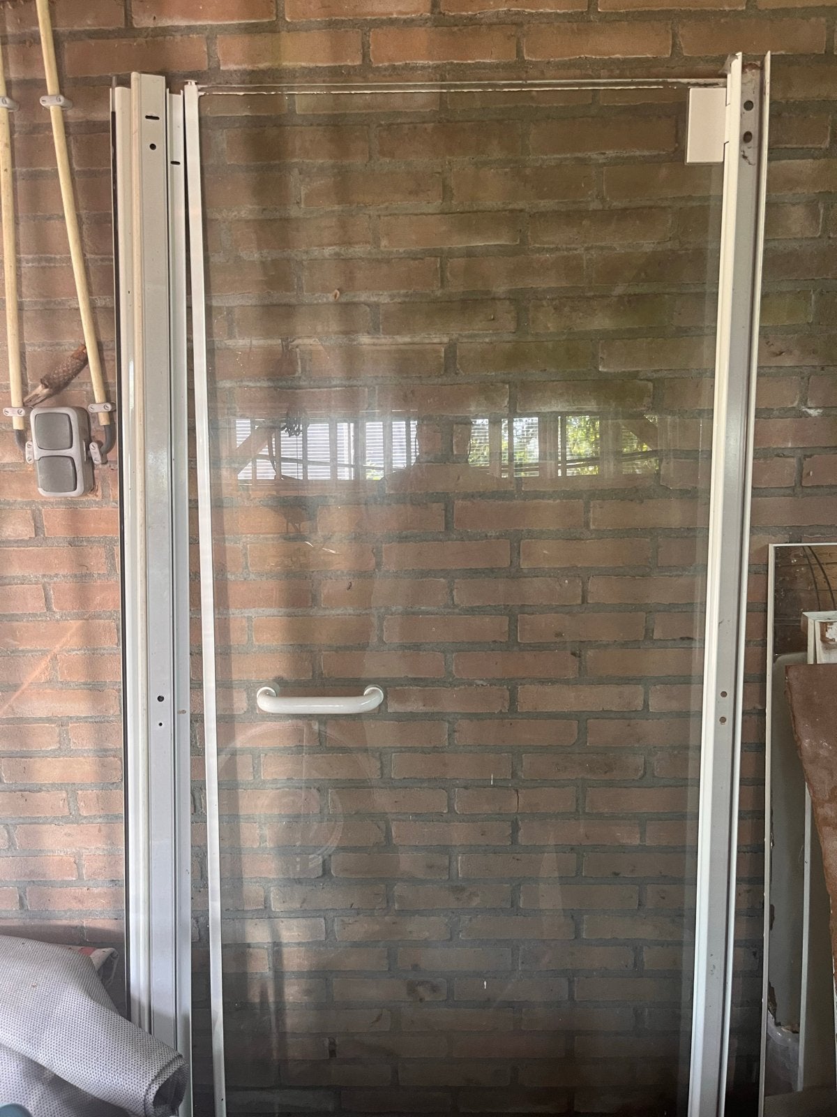 Glazen douchedeur, Villeroy & Boch toilet & badkamerspiegel, Doe-het-zelf en Verbouw, Sanitair, Ophalen, Gebruikt, Glas, Douche