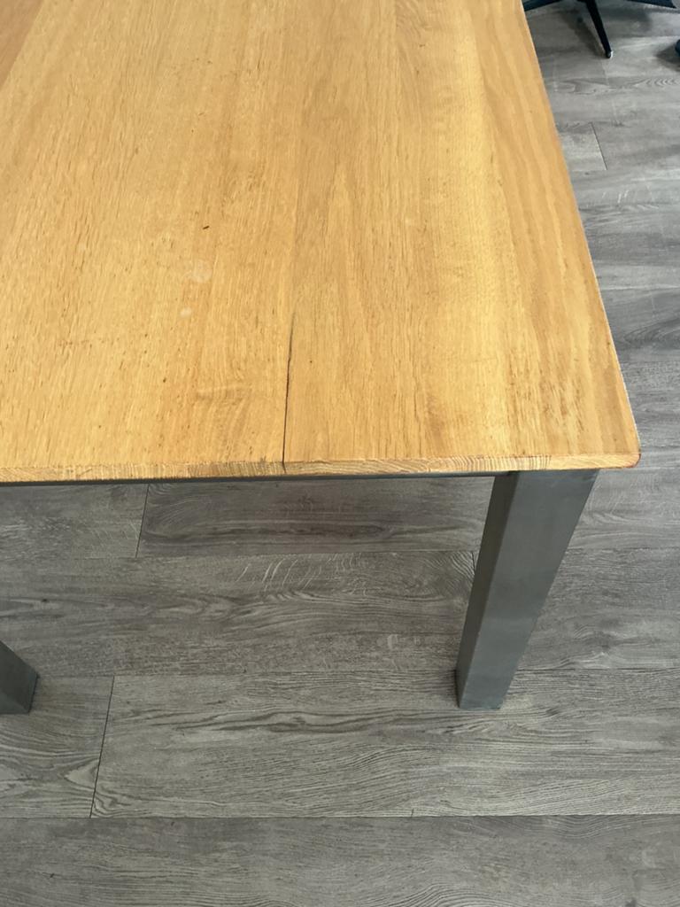 Design eettafel 190x90x79 cm., Modern design, 50 tot 100 cm, Zo goed als nieuw, Vijf personen of meer