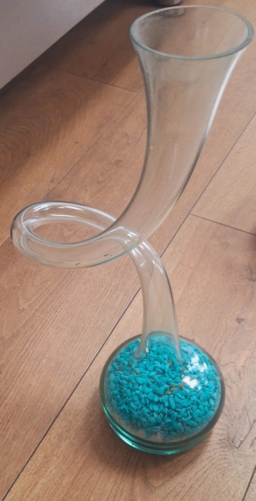 vintage looping twisted vaas 40cm, Ophalen of Verzenden, Zo goed als nieuw