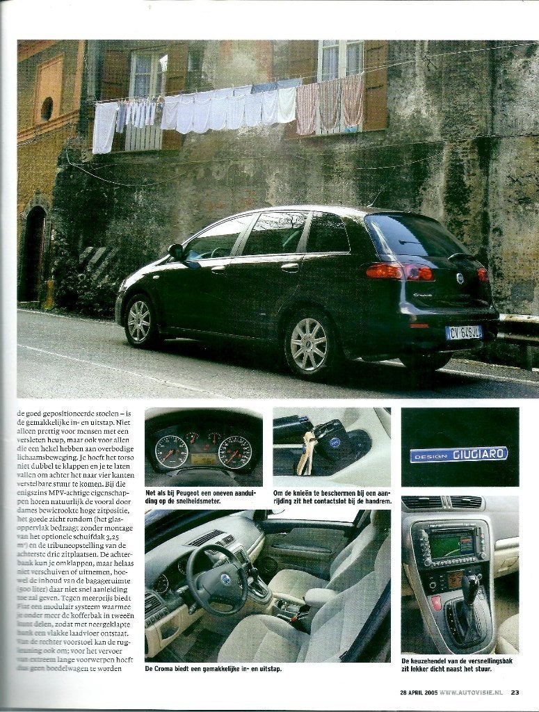 Autovisie Rij indruk Fiat Croma 2005, Ophalen of Verzenden, Gelezen, Overige merken