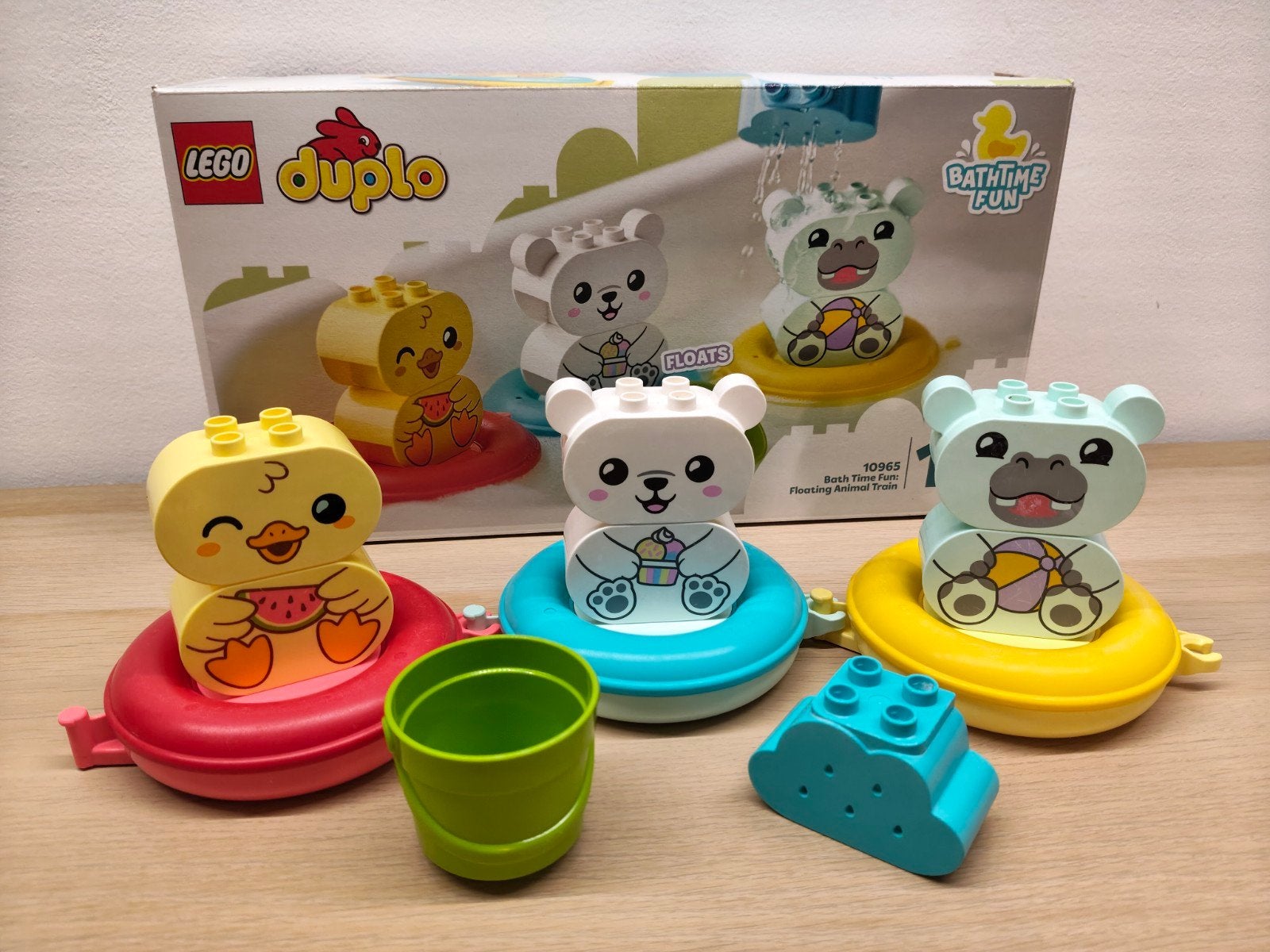 LEGO Duplo Badtijd Plezier Drijvende Dieren Trein 10965, Gebruikt, Compleet, Ophalen of Verzenden, Duplo