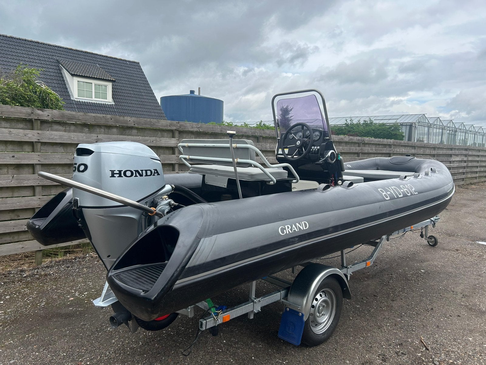 Grand Rib S520 met Honda 60 PK Injectie + NIEUWE Trailer, Watersport en Boten, Rubberboten, 60 pk, 5 m, Ophalen of Verzenden, Zo goed als nieuw