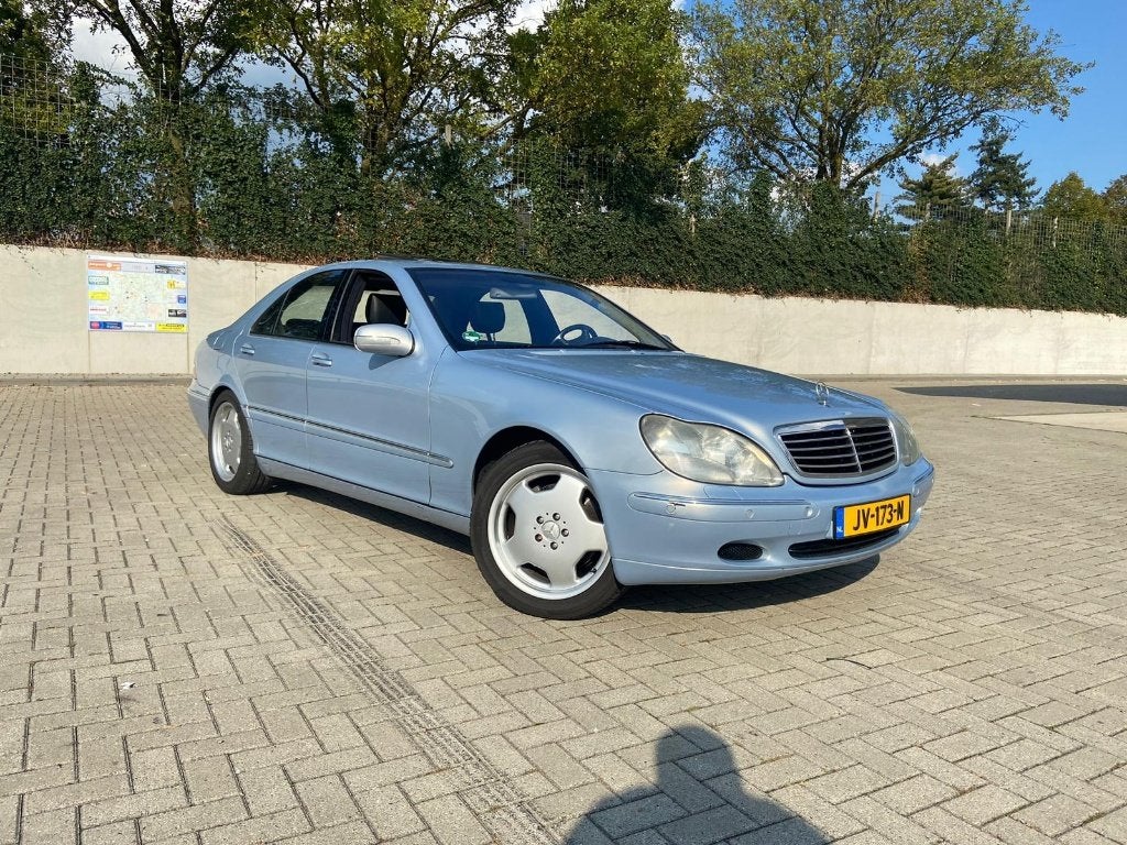 Mercedes-Benz S430 1999 Blauw, Auto's, Mercedes-Benz, Automaat, Achterwielaandrijving, Blauw, Leder