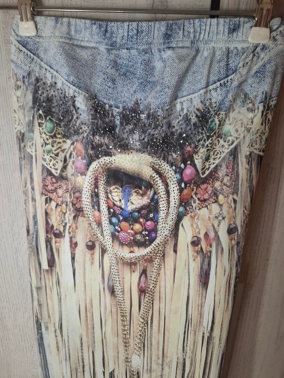 boho ibiza style Strapless Maxidress Maat M - Zo, Maat 38/40 (M), Meerkleurig, Ophalen of Verzenden, Zo goed als nieuw