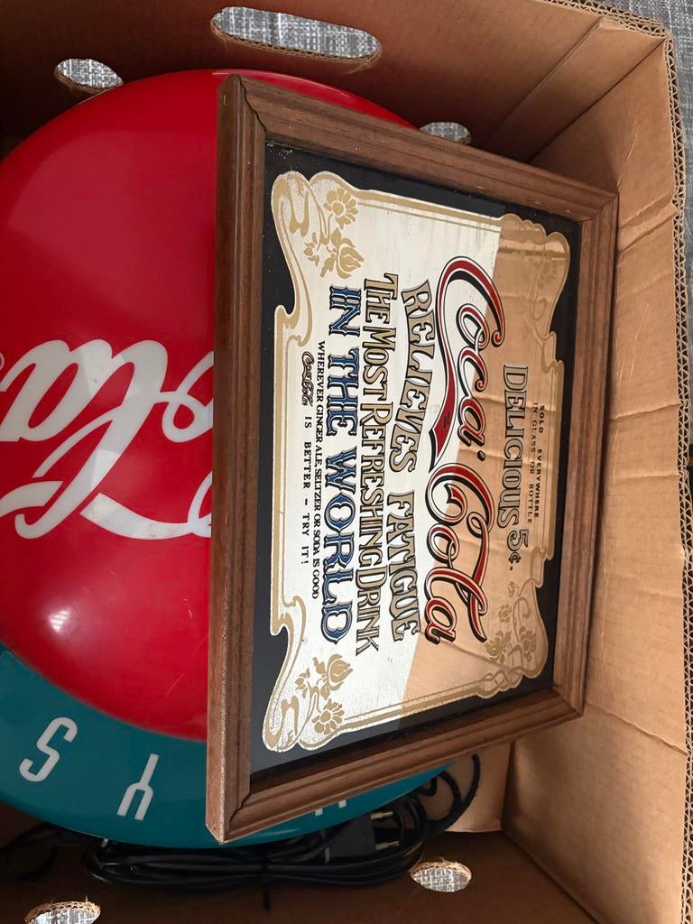 Vintage Coca-Cola Spiegel 26x33 cm, Minder dan 50 cm, Gebruikt, Ophalen of Verzenden, Minder dan 100 cm