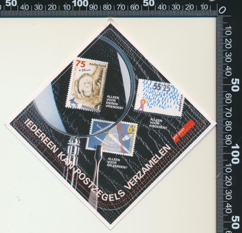 Sticker: PTT Post - Iedereen kan postzegels verzamelen, Ophalen of Verzenden, Zo goed als nieuw, Bedrijf of Vereniging