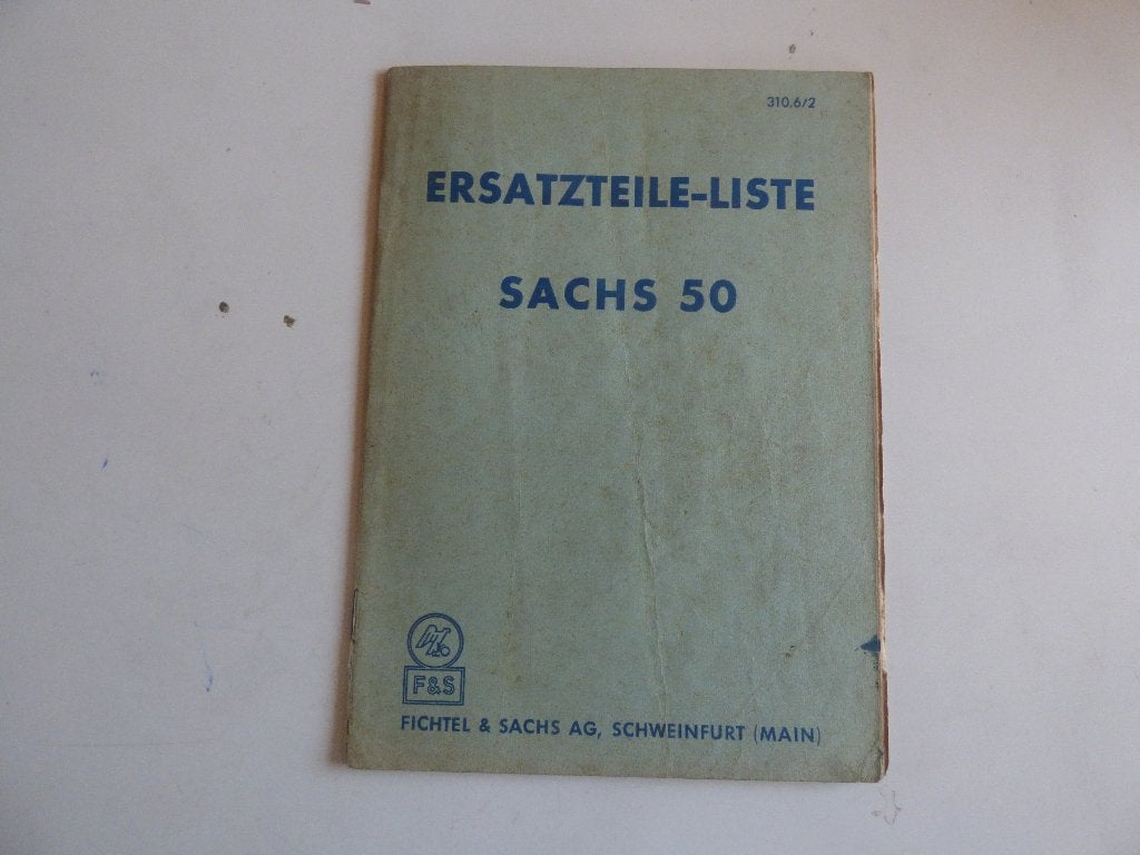 SACHS 50 ONDERDELENLIJST 310.6/2, Ophalen of Verzenden, Gebruikt
