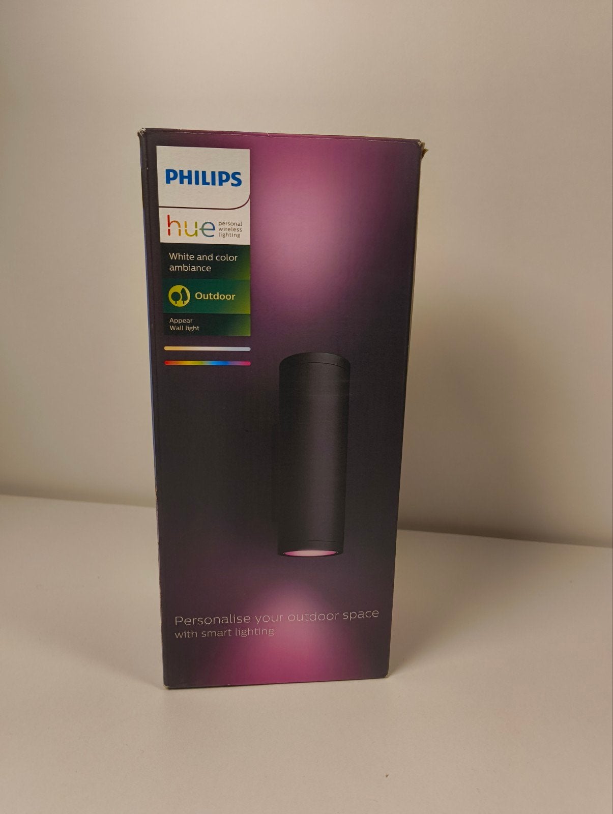 Philips Hue Appear Wall Light zwart outdoor - nieuw, Minder dan 50 watt, Wandlamp, Ophalen of Verzenden, Netvoeding