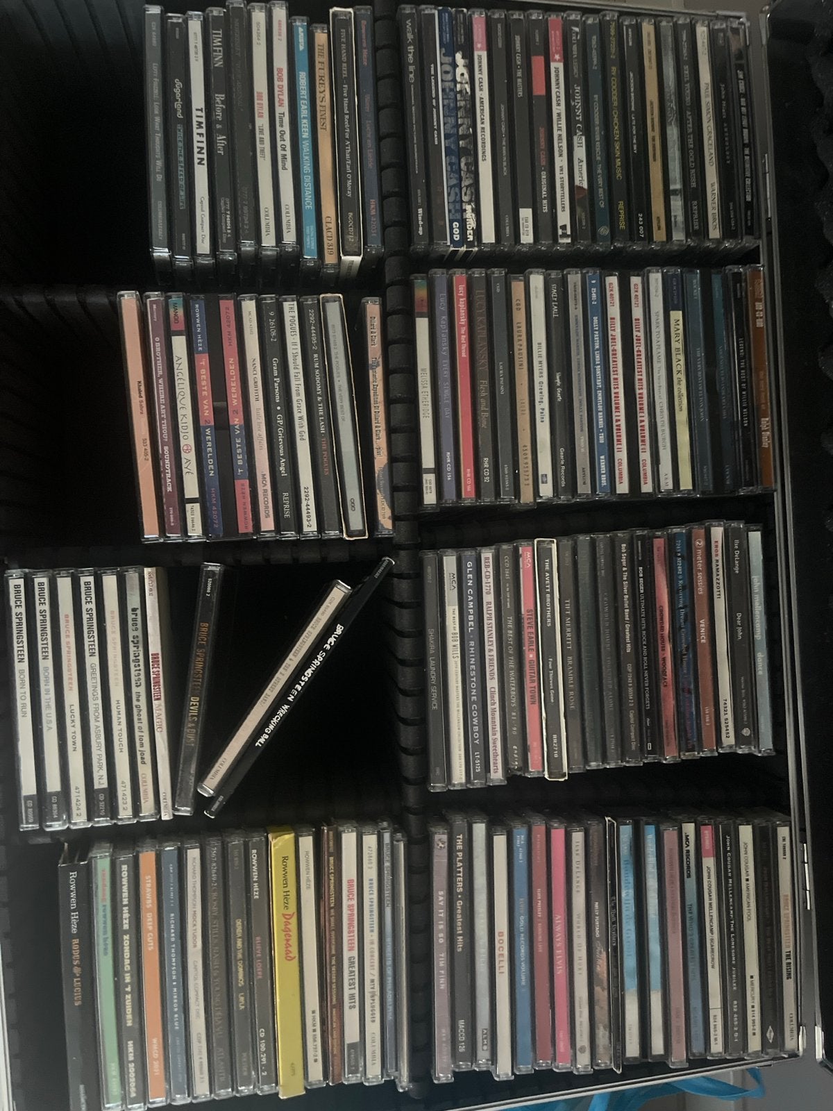 Grote CD collectie, Dylan, Earle, Cash, Cd's en Dvd's, Cd's | Pop, Gebruikt, Overige genres, Verzamelalbum, Inclusief doosje, Verzenden