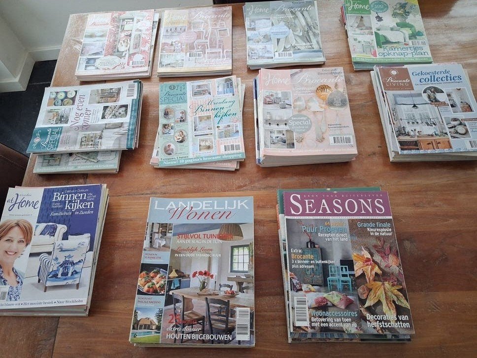 80 Tijdschriften: Brocante, Landleven Wonen & Specials, Ophalen, Gelezen, Overige typen
