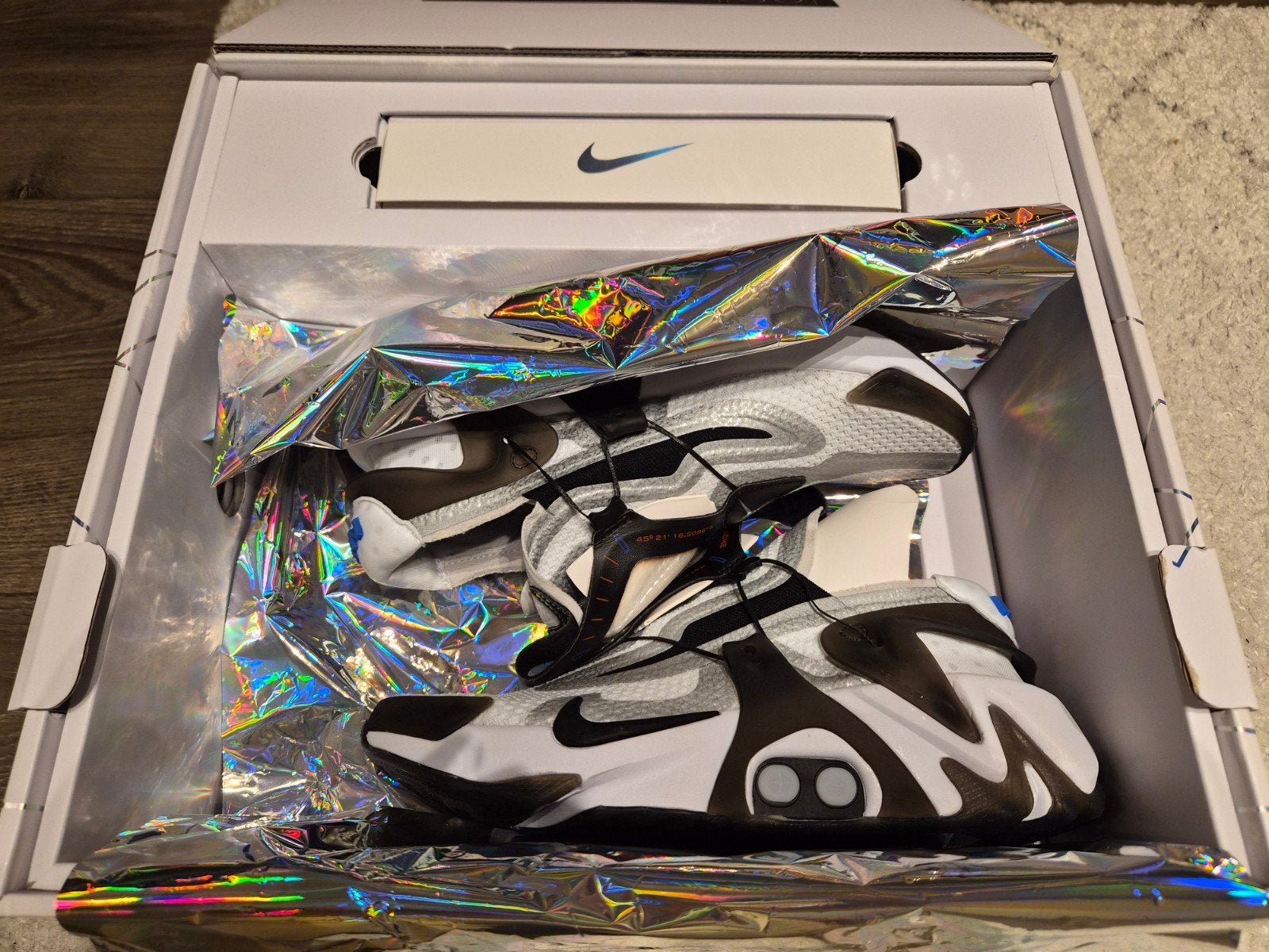Nike Adapt Huarache White/Black-Bright Crimson (In Box) – 38, Wit, Nike, Nieuw, Ophalen of Verzenden