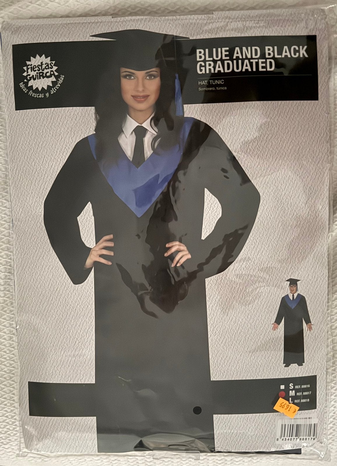 Afstudeerjurk toga met hoed kan ook als Babs maar M, Ophalen of Verzenden, Zo goed als nieuw