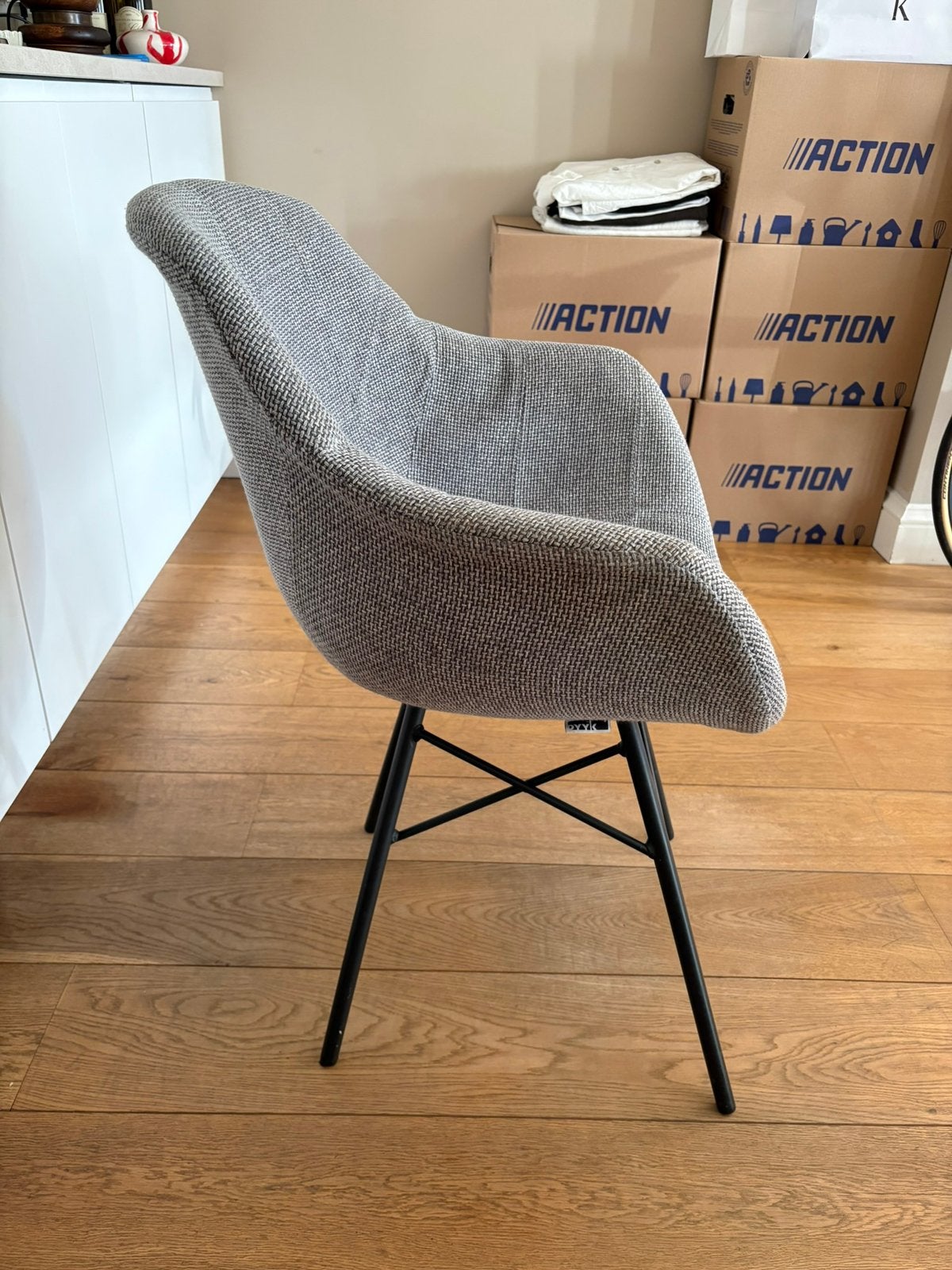 5 stoelen van DYYK, Ophalen, Gebruikt, Grijs