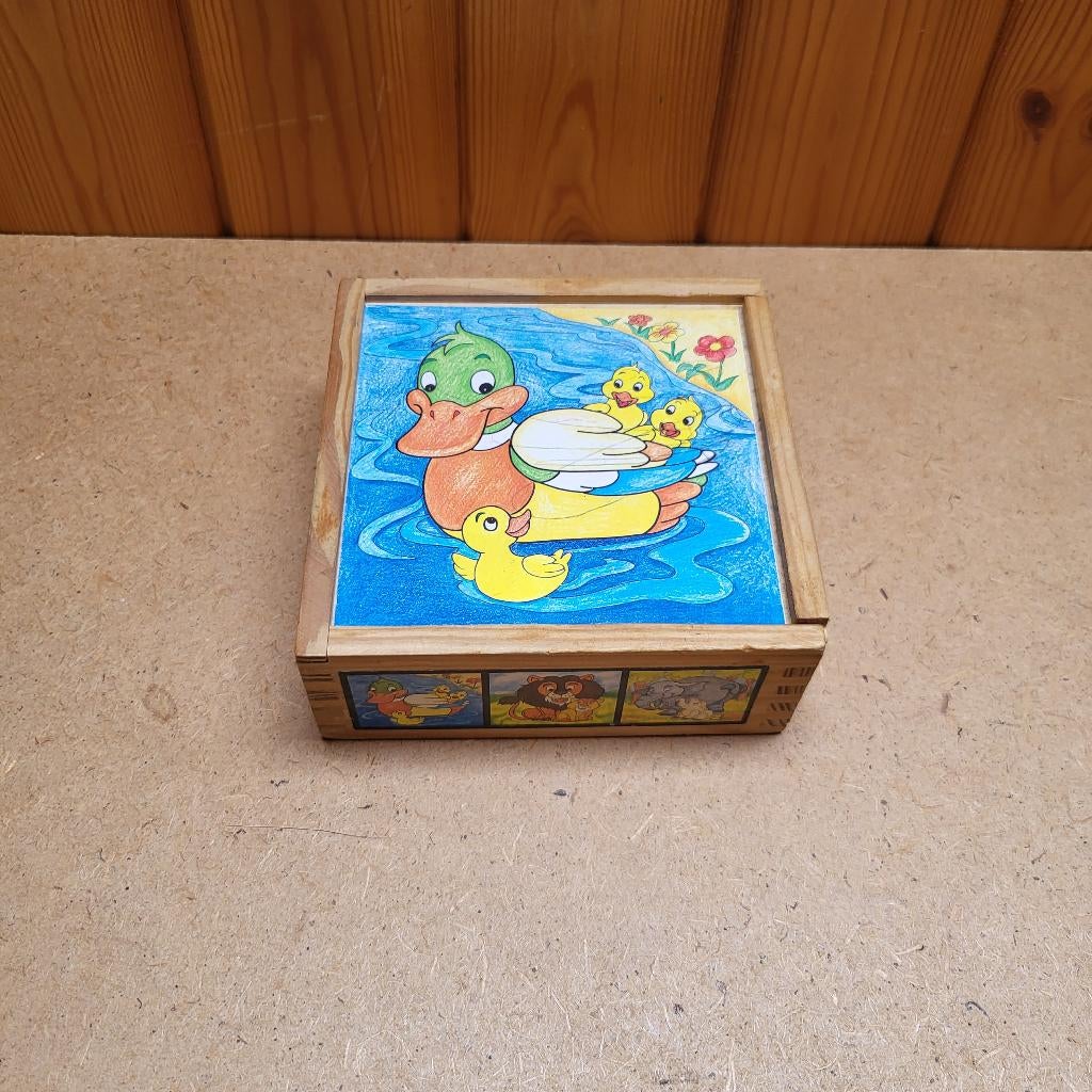 Blokpuzzel dieren, 2 tot 4 jaar, Gebruikt, Ophalen of Verzenden, Van hout