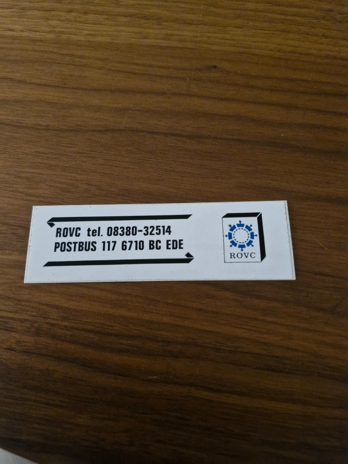 10946 Vintage ROVC Sticker - Ede, Ophalen of Verzenden, Gebruikt, Bedrijf of Vereniging