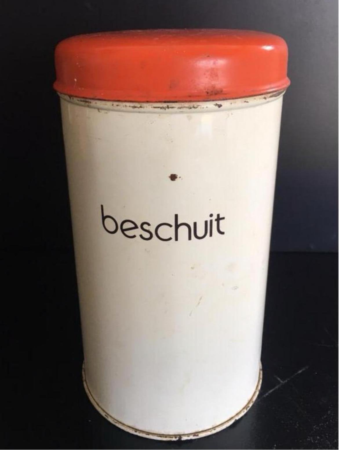 Oud Hollandse vintage beschuitblik Beschuit, Huis en Inrichting, Keuken | Keukenbenodigdheden, Ophalen, Gebruikt, Voorraadpot
