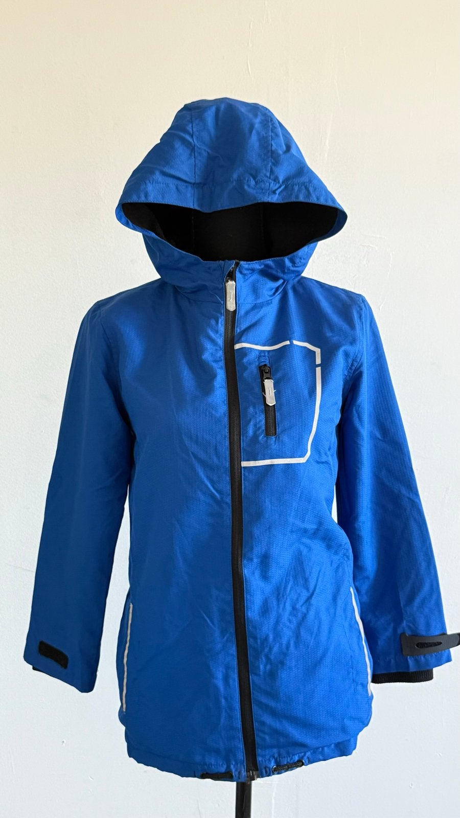 Blauwe regenjas XS, Kinderen en Baby's, Ophalen of Verzenden, Gebruikt, Jongen of Meisje