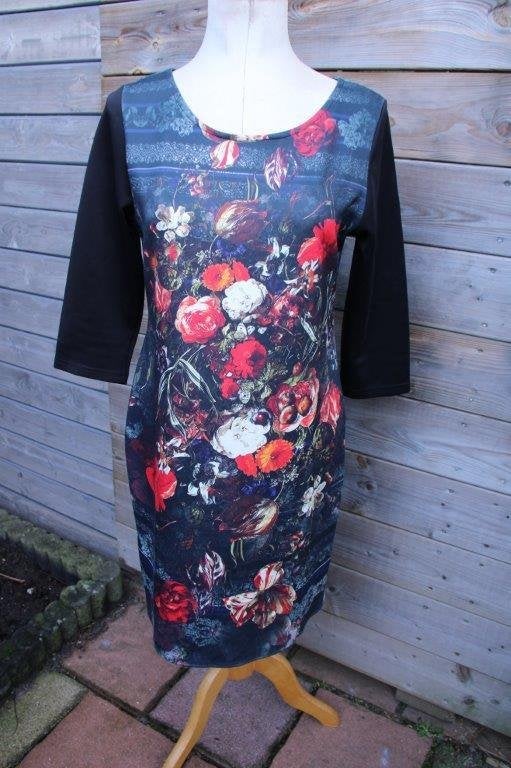 Jurk zwart/ rood/ blauw Batida mt 3 (40) Vaste prijs, Maat 38/40 (M), Zwart, Ophalen of Verzenden, Zo goed als nieuw