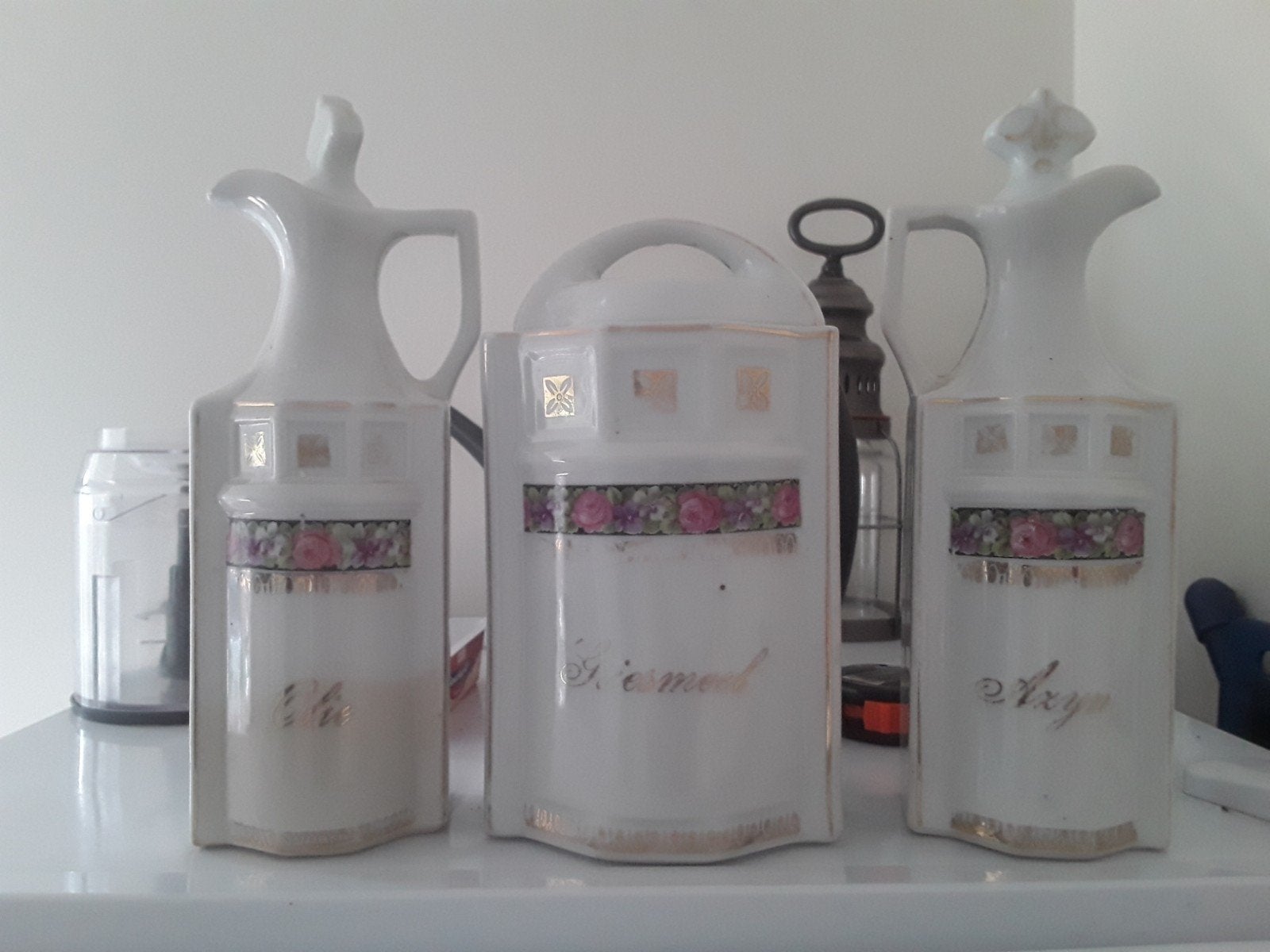 Olie en azijn stel, Ophalen, Glas, Overige stijlen, Overige typen