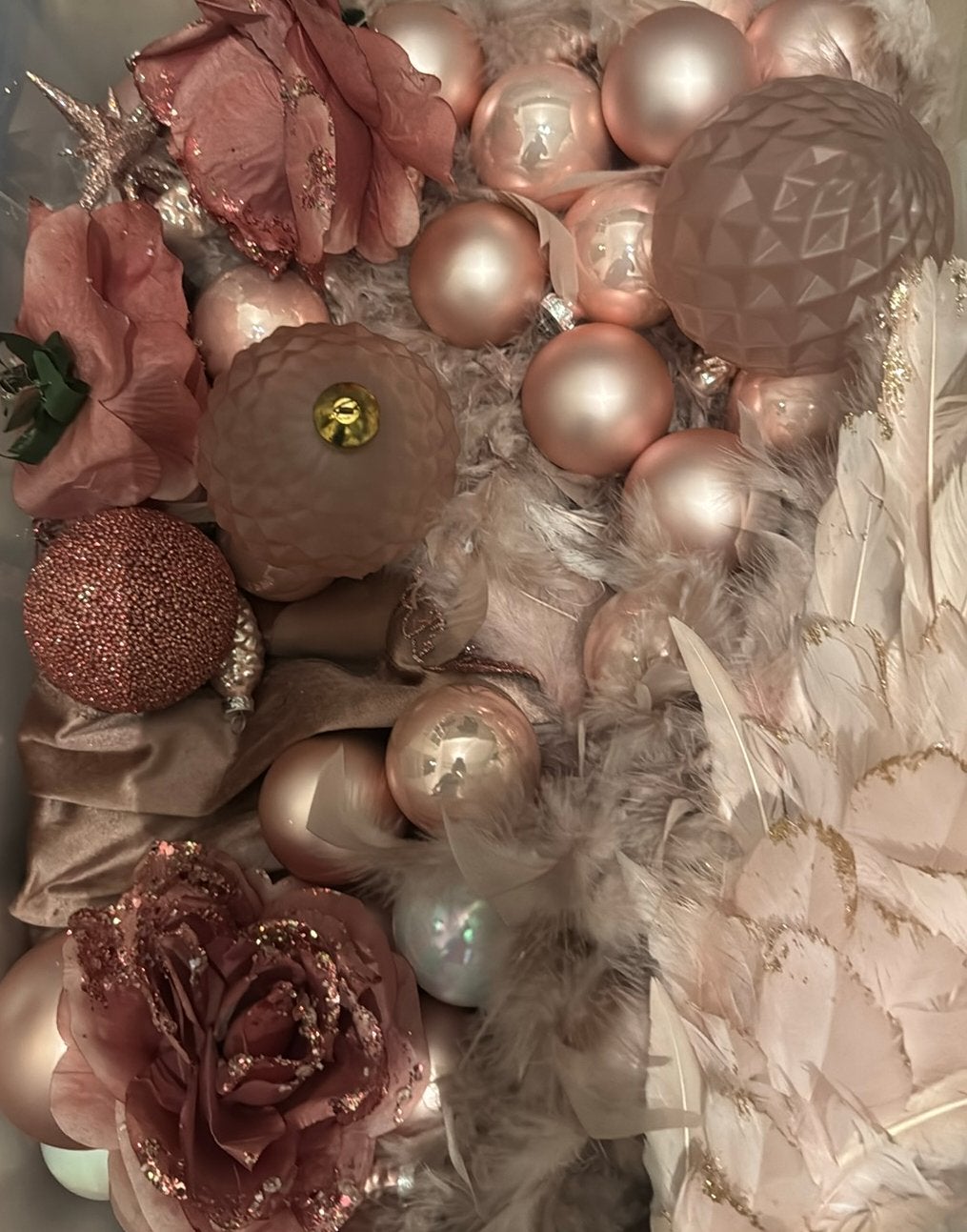 kerstballen en accessoires kleur Roze, Ophalen, Zo goed als nieuw