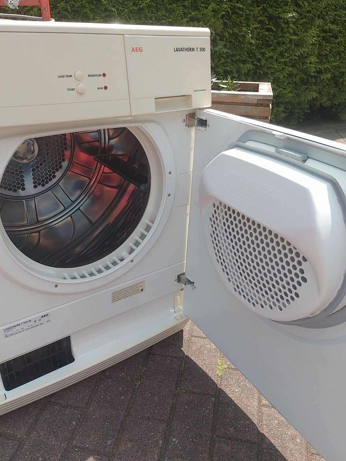 AEG Lavatherm T 500-W Droger - Zeer weinig gebruikt, 6 tot 8 kg, Luchtafvoer, Ophalen of Verzenden, Zo goed als nieuw