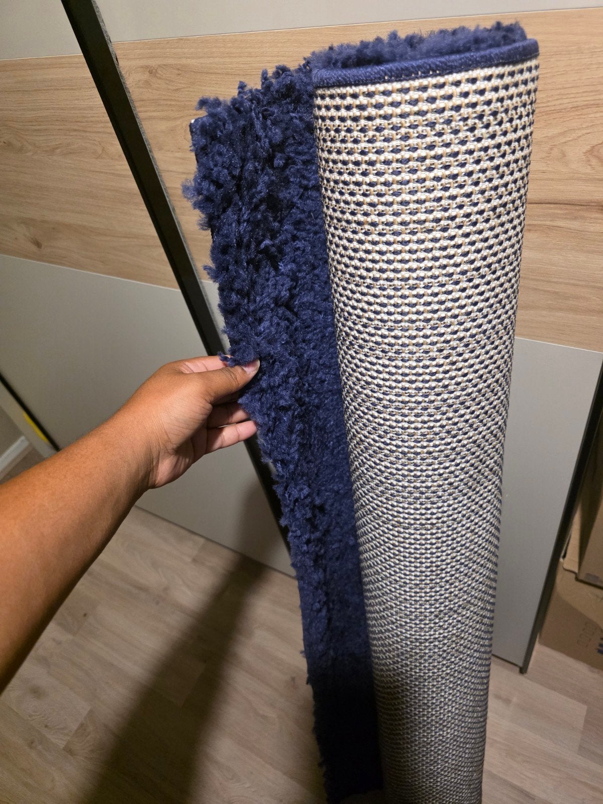 Nieuw blauw vloerkleed 120x170 cm - te groot gekocht, Ophalen, 100 tot 150 cm, Blauw, Nieuw