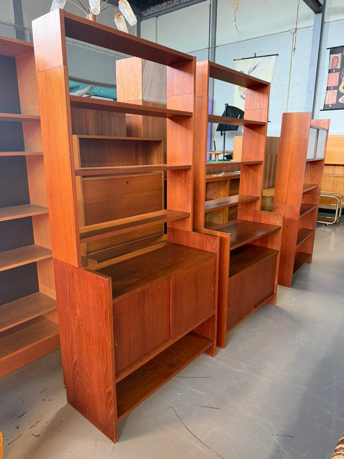 Vintage klm cadovius kast boekenkast 3 delig teak, Ophalen, Gebruikt, C, 50 tot 100 cm