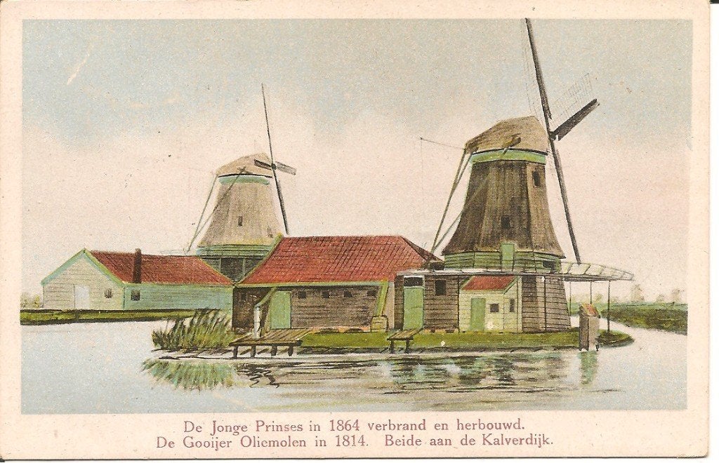 Wormermeer : De Jonge Prinses en De Gooijer Oliemolen, Ophalen of Verzenden, 1940 tot 1960, Gelopen, Noord-Holland