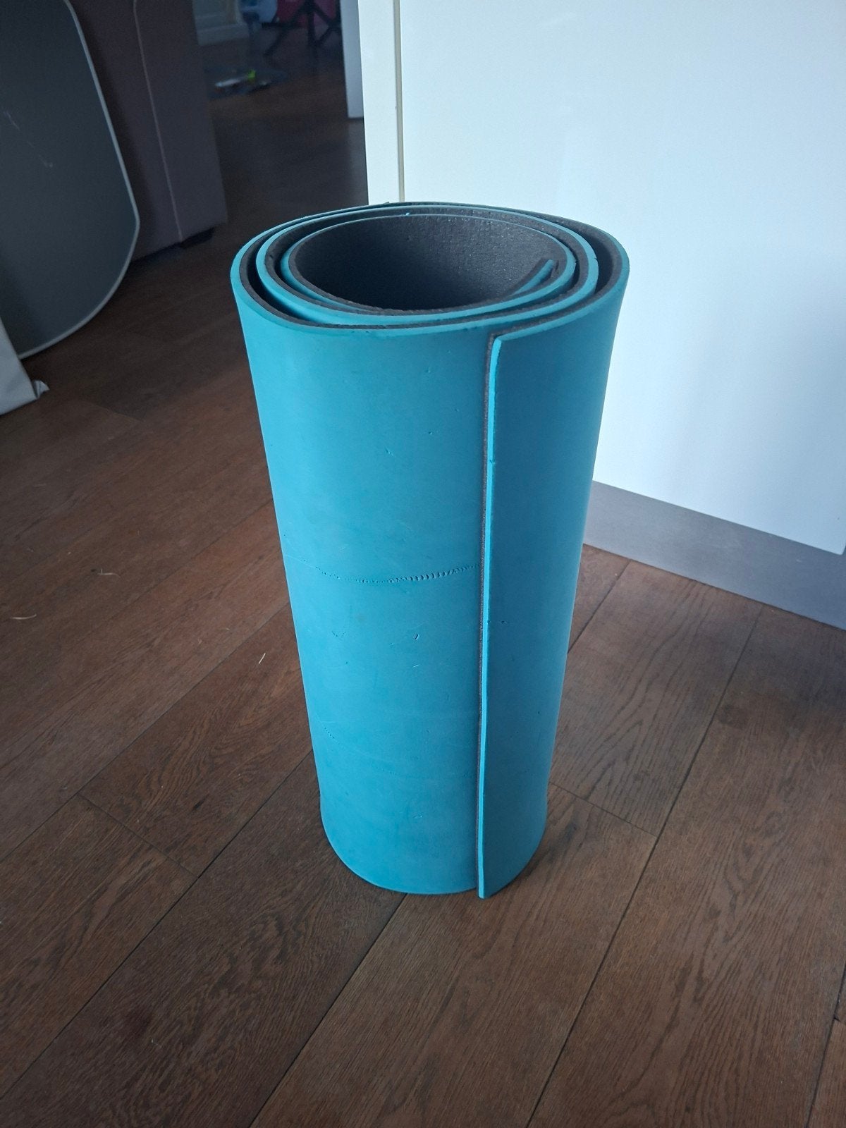 Blauwe yogamat, Ophalen, Gebruikt, Yogamat