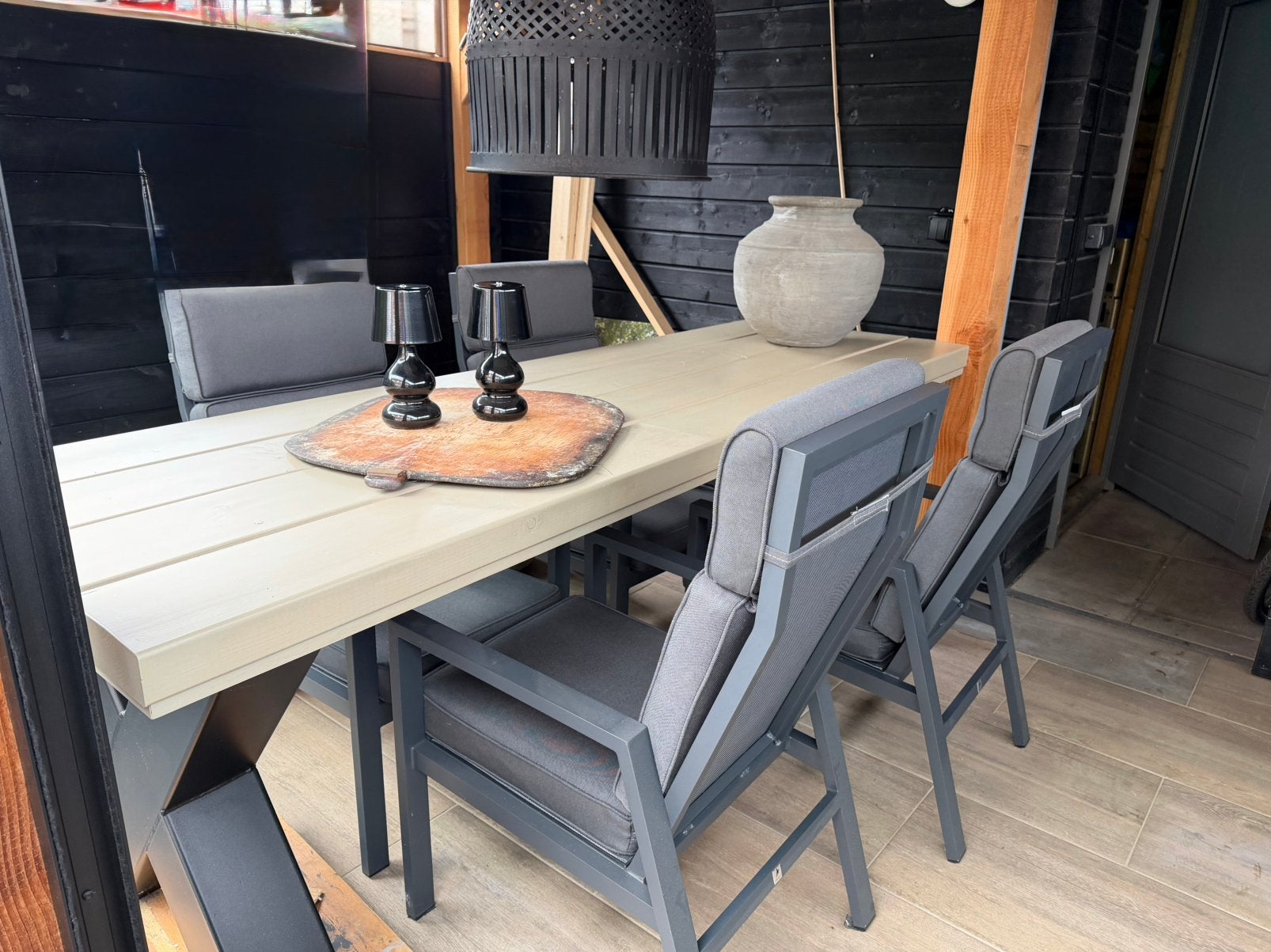 Tuintafel voor 6/8 personen, Tuin en Terras, Ophalen, Zo goed als nieuw