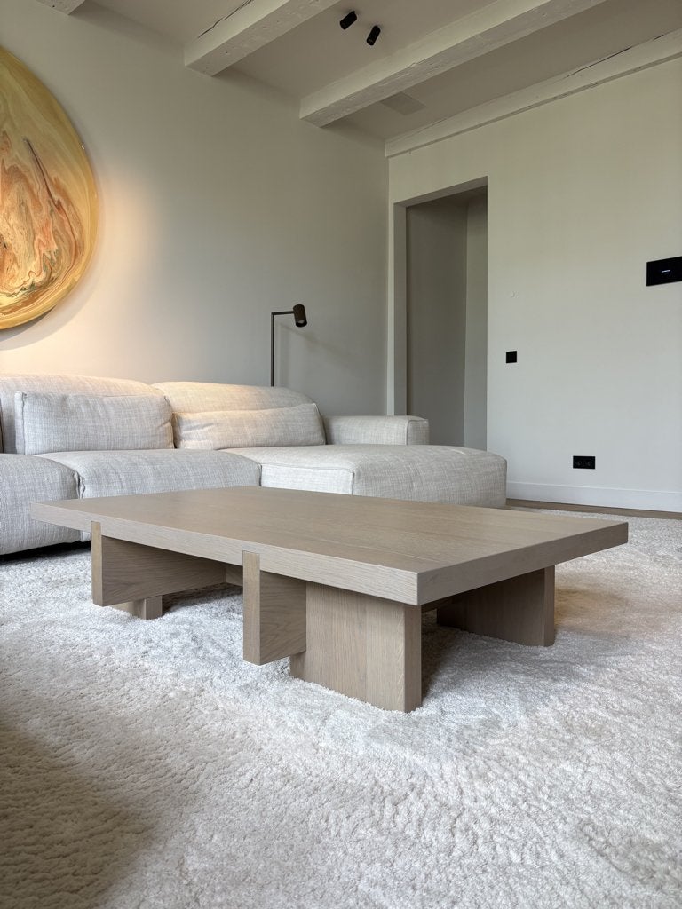 PIET BOON COLLECTION - RAAF COFFEE TABLE, 100 tot 150 cm, Eikenhout, Zo goed als nieuw, Rechthoekig