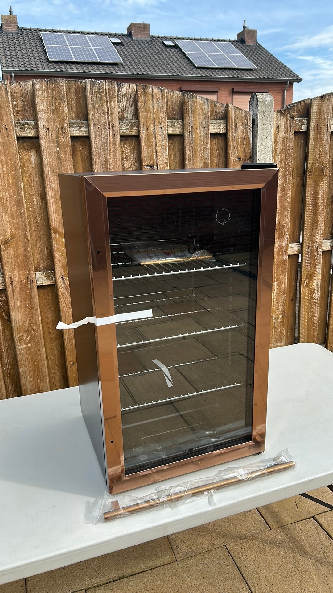 Klarstein  desgin rose goud beer snelkoeler nieuw en getest, Ophalen, Zonder vriesvak, Nieuw, 45 tot 60 cm