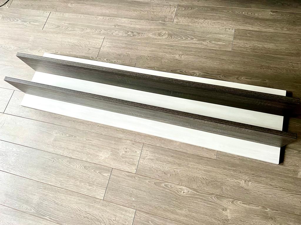 Dubbele wandplank (boekenplank) 145x38 cm, Ophalen, Gebruikt