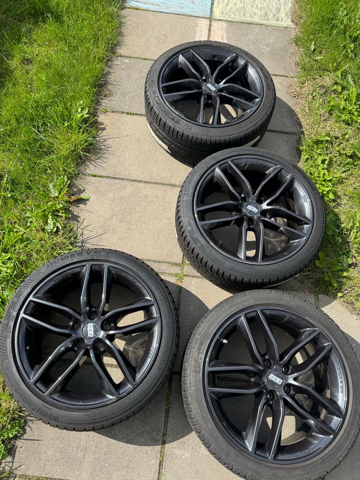 BBS velgen met winterbanden Seat Leon 5F maat 225/40 R18, Ophalen, 18 inch, Gebruikt, Banden en Velgen
