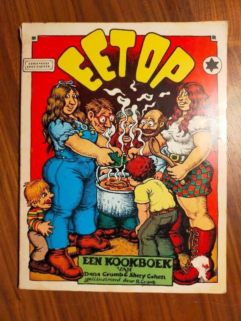 EET OP, een kookboek Dana Crumb & Shery Cohen (Robert Crumb), Boeken, Strips | Comics, Europa, Ophalen of Verzenden, Gelezen, Eén comic