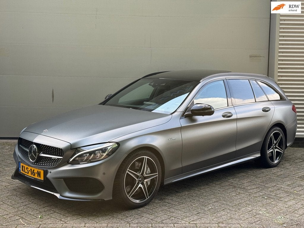 Mercedes-Benz C-klasse Estate 43 AMG 4MATIC l Pano l Matgrij, Auto's, Mercedes-Benz, Overige carrosserieën, 367 pk, 2996 cc, Leder