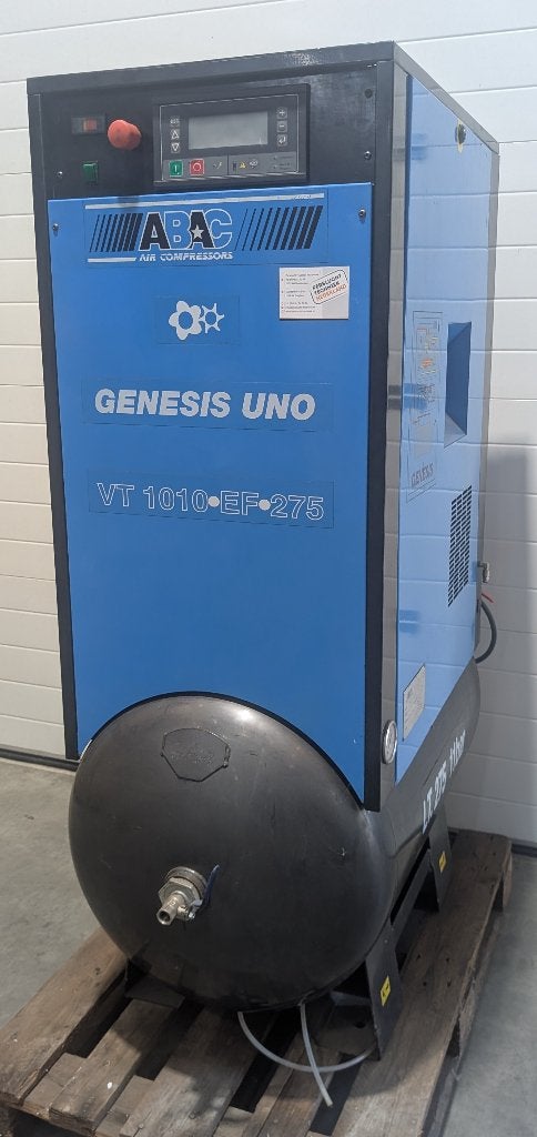 ABAC GENESIS SCHROEFCOMPRESSORSTATION  + KETEL EN KOELDROGER, Doe-het-zelf en Verbouw, Compressors, Ophalen, Gebruikt, 800 liter/min of meer